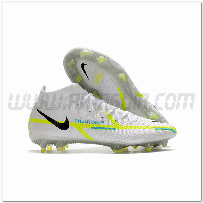 Nike Scarpe da Calcio Phantom GT2 Dynamic Fit Elite FG Bianco/Verde