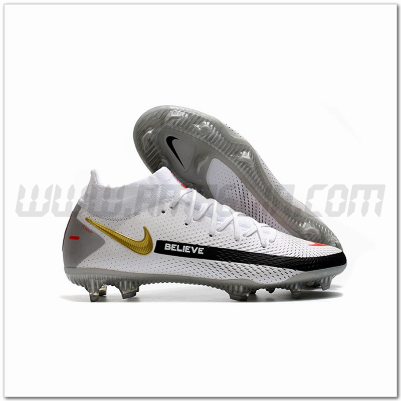 Nike Scarpe da Calcio Phantom GT Elite Dynamic Fit FG Bianco