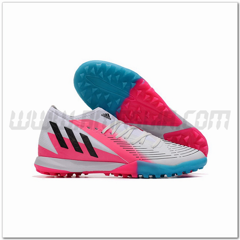 Adidas Scarpe da Calcio Predator Edge.3 TF Bianco/Rosa