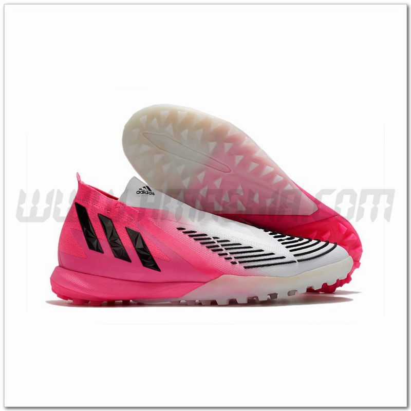 Adidas Scarpe da Calcio Predator Edge1 TF Bianco/Rosa