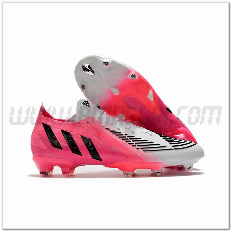 Adidas Scarpe da Calcio Predator Edge.1 Low FG Bianco/Rosa