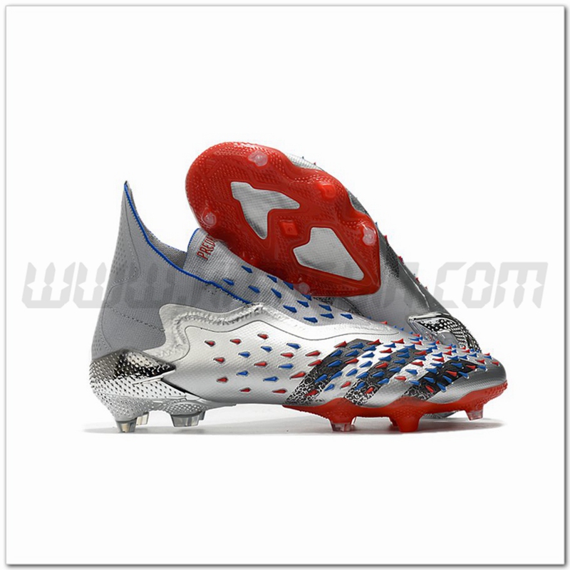 Adidas Scarpe da Calcio Predator Freak + FG D'argento
