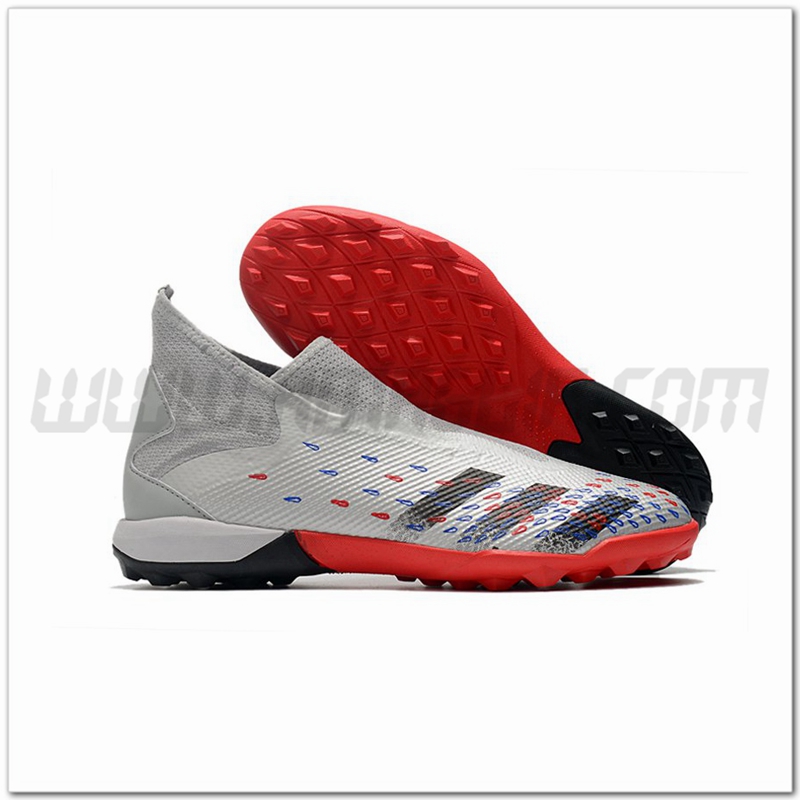 Adidas Scarpe da Calcio Predator Freak3 Laceless TF Grigio