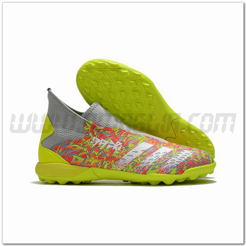 Adidas Scarpe da Calcio Predator Freak3 Laceless TF Rosso/Verde