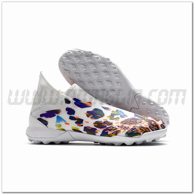 Adidas Scarpe da Calcio Predator Freak3 Laceless TF Bianco