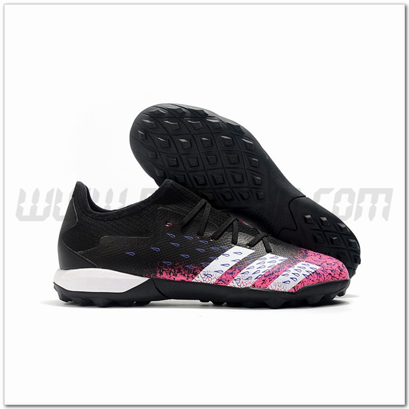 Adidas Scarpe da Calcio Predator Freak .3 Low TF Nero/Rosa