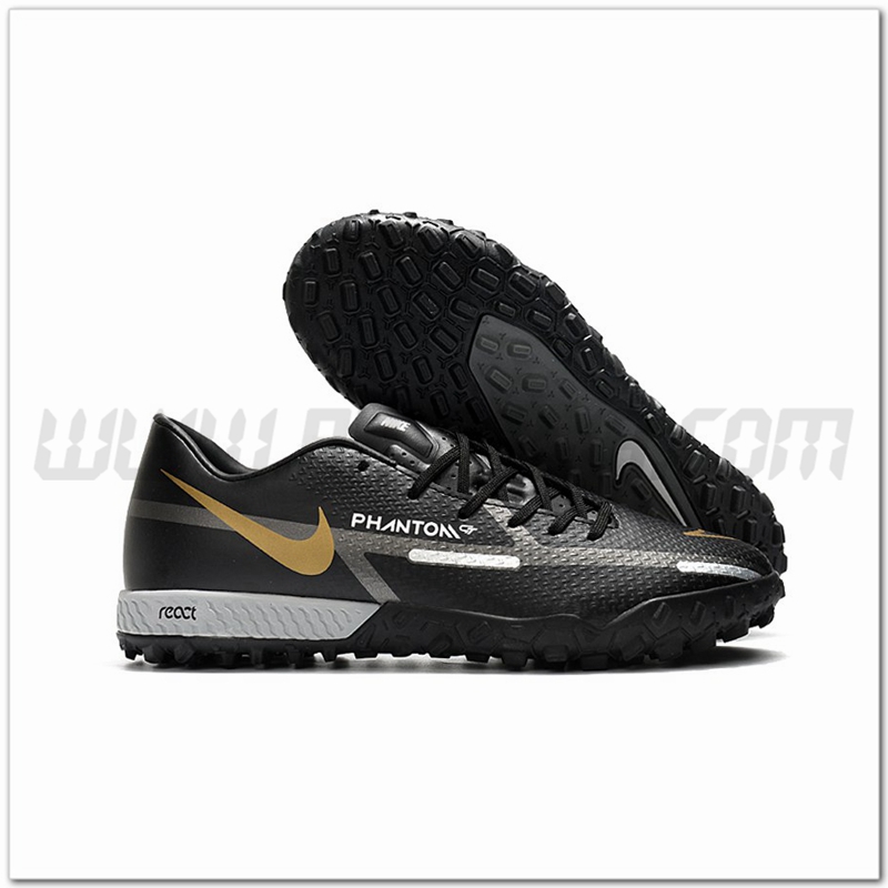 Nike Scarpe da Calcio React Phantom GT2 Pro TF Nero