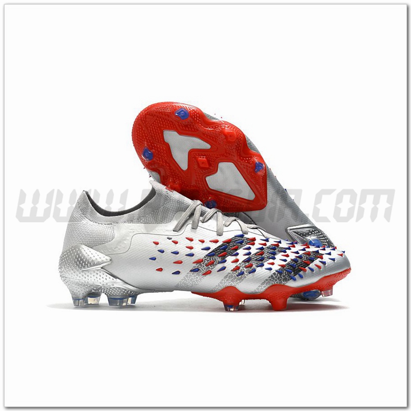 Adidas Scarpe da Calcio Predator Freak .1 Low FG D'argento