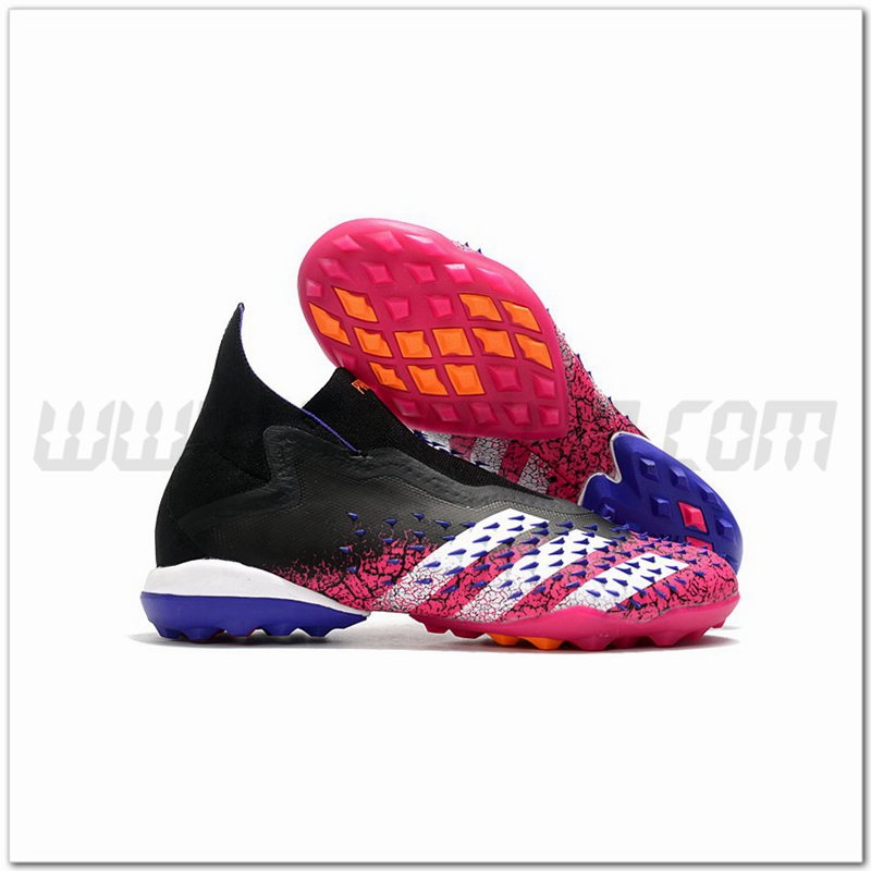 Adidas Scarpe da Calcio Predator Freak + TF Rosa/Nero