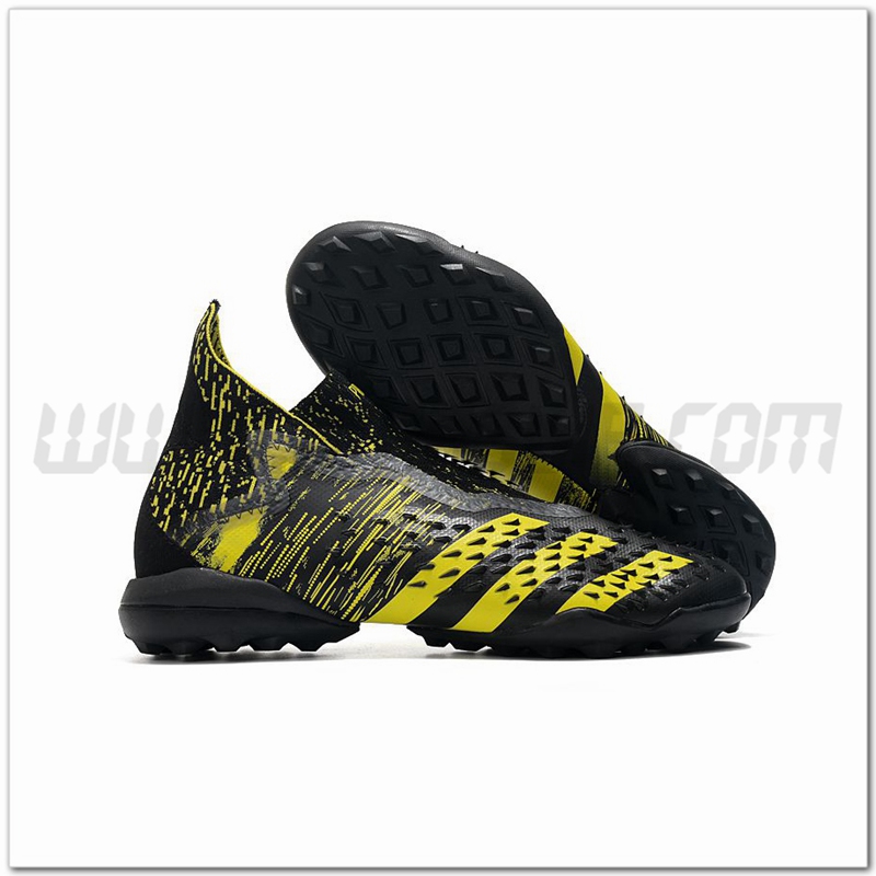 Adidas Scarpe da Calcio Predator Freak + TF Nero/Giallo