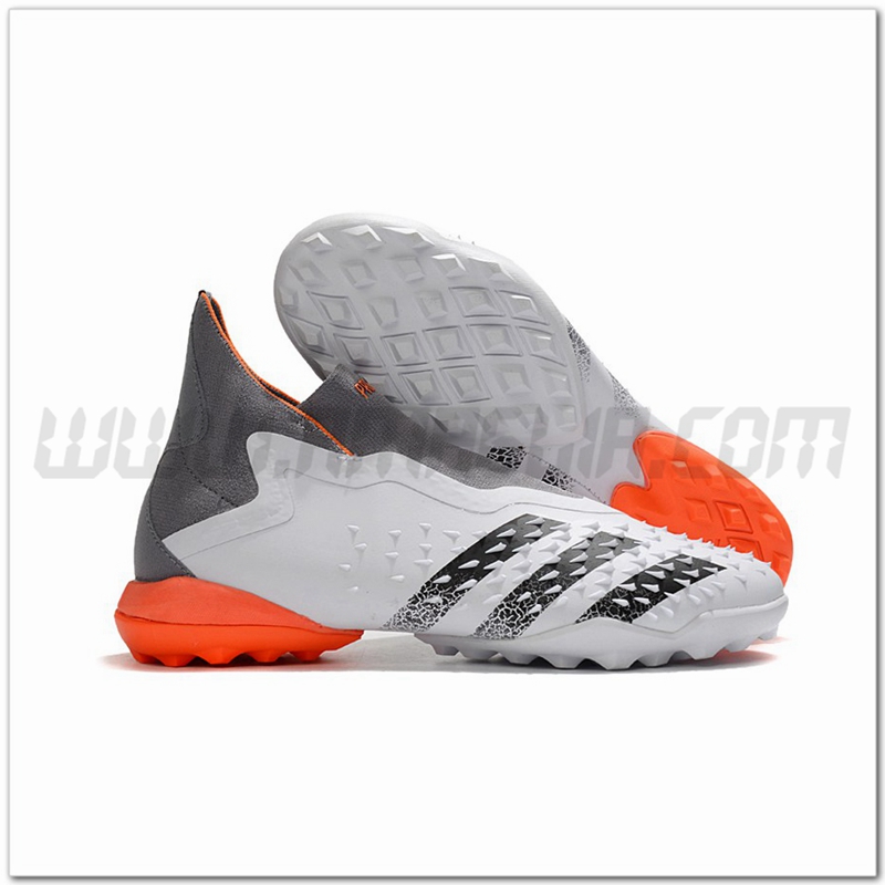 Adidas Scarpe da Calcio Predator Freak + TF Bianco