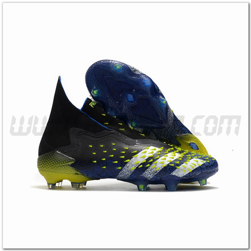 Adidas Scarpe da Calcio Predator Freak + FG Nero/Blu
