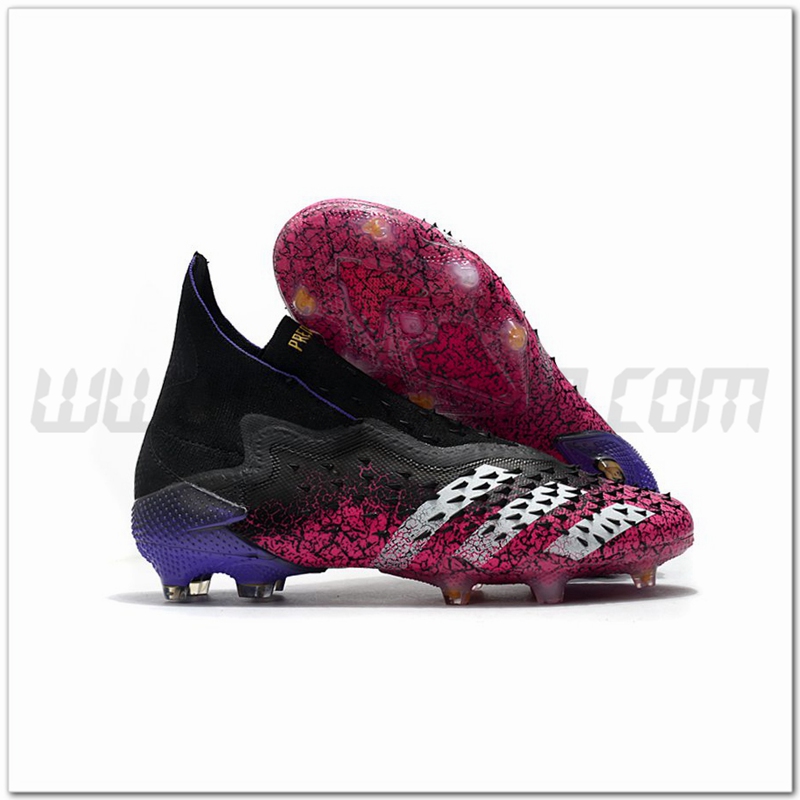 Adidas Scarpe da Calcio Predator Freak + FG Nero/Rosa