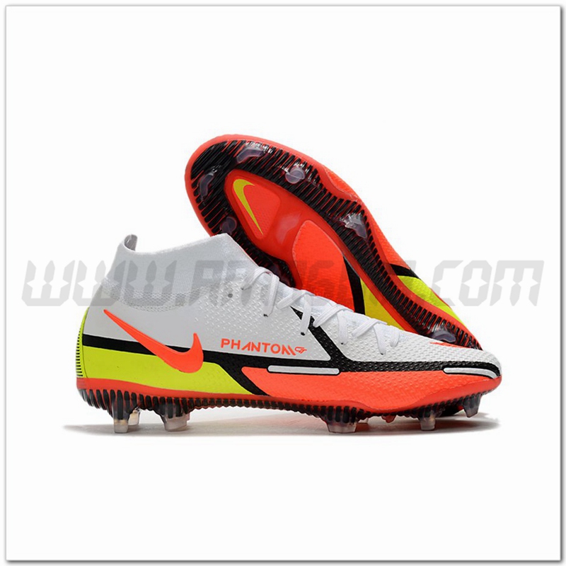 Nike Scarpe da Calcio Phantom GT2 Elite DF FG Bianco/Arancia