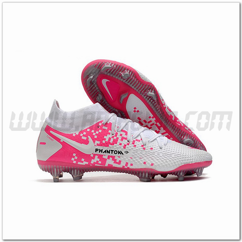 Nike Scarpe da Calcio Phantom GT Elite Dynamic Fit FG Bianco/Rosa