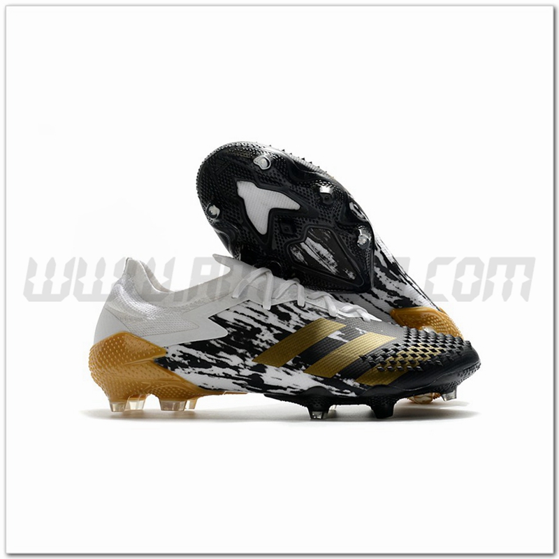 Adidas Scarpe da Calcio Predator Mutator 20.1 Low FG Bianco/Nero