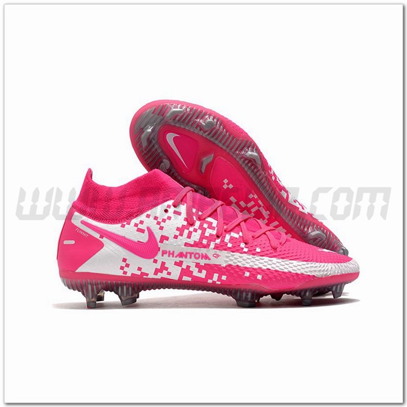 Nike Scarpe da Calcio Phantom GT Elite Dynamic Fit FG Rosa/Bianco