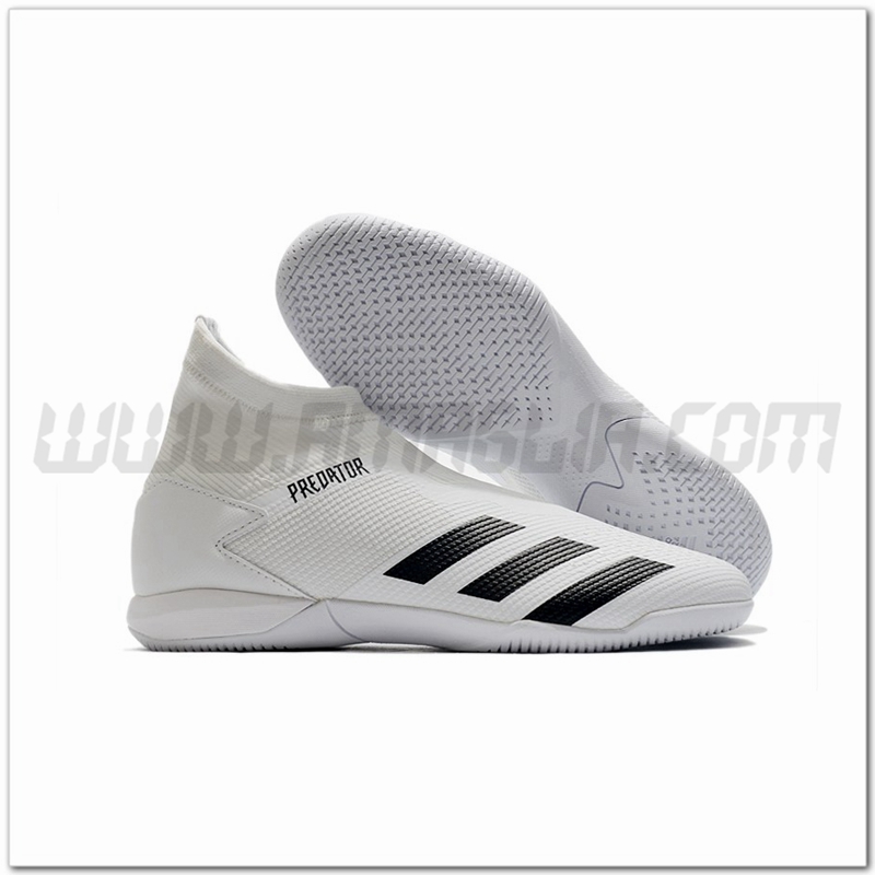 Adidas Scarpe da Calcio PREDATOR 20.3 Laceless IN Bianco