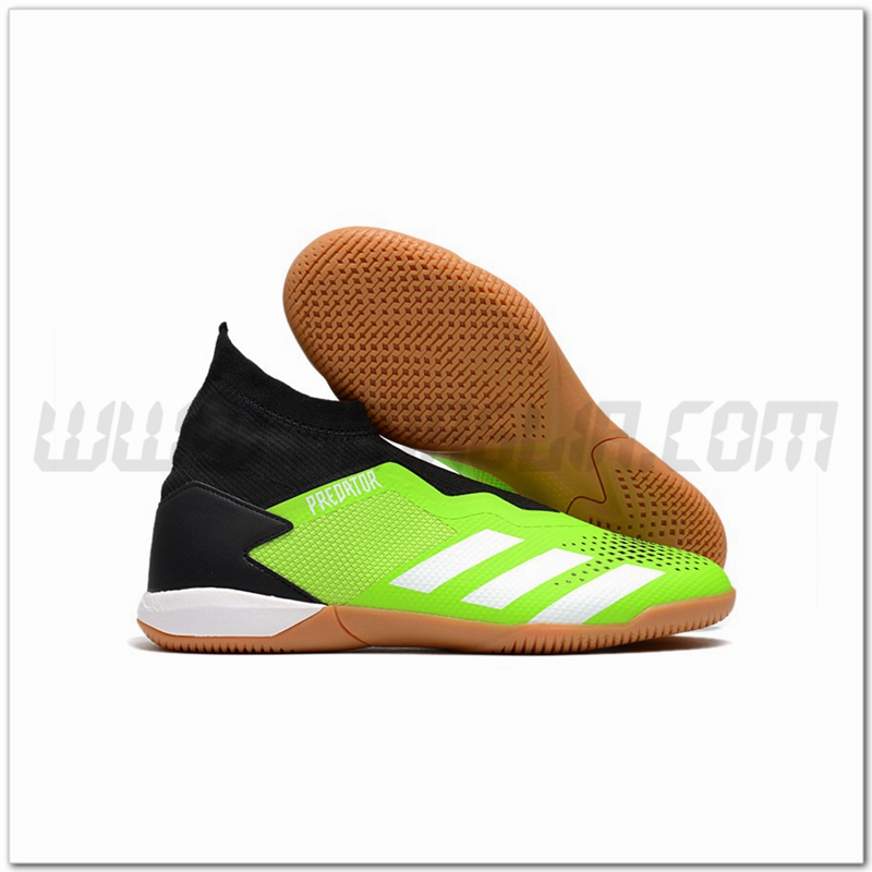 Adidas Scarpe da Calcio PREDATOR 20.3 Laceless IN Verde/Nero