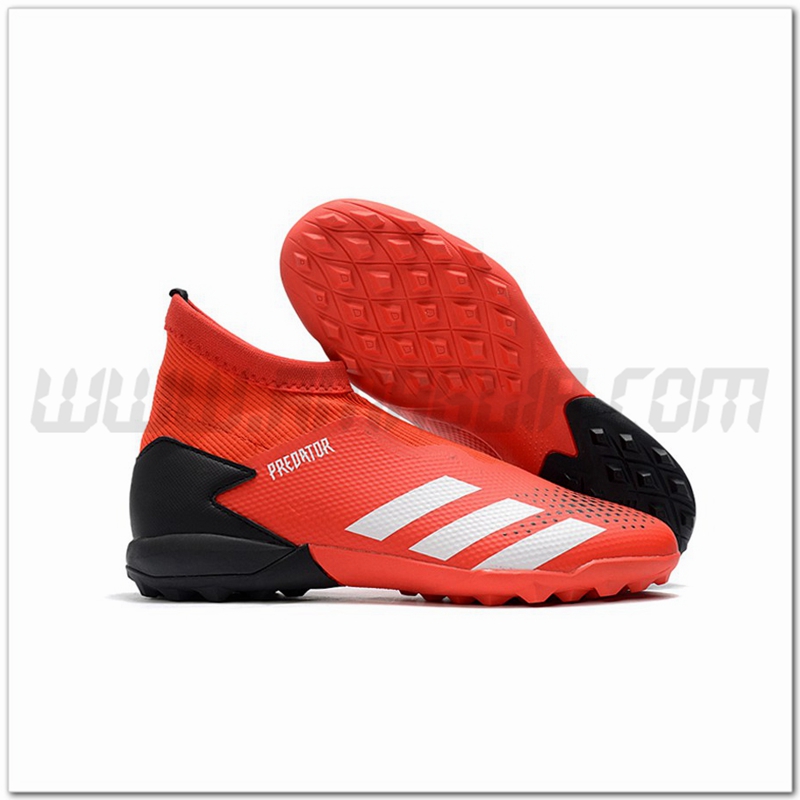 Adidas Scarpe da Calcio Predator 20.3 Laceless TF Rosso