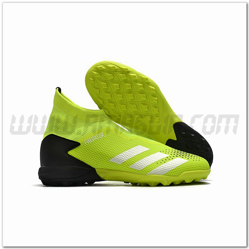 Adidas Scarpe da Calcio Predator 20.3 Laceless TF Verde