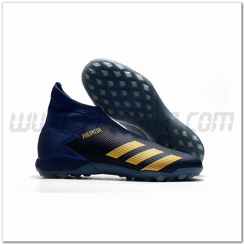 Adidas Scarpe da Calcio Predator 20.3 Laceless TF Blu Scuro