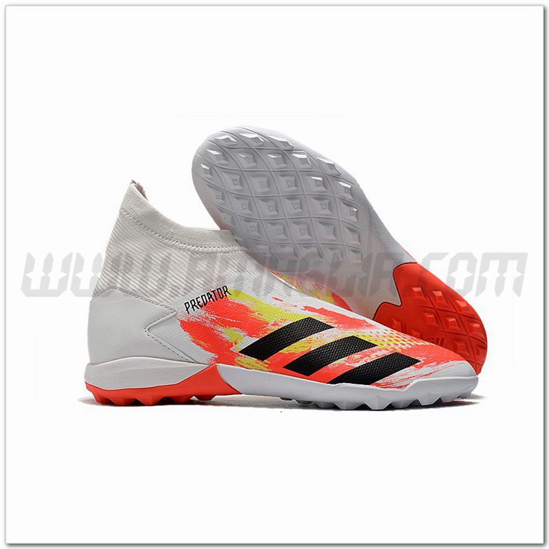 Adidas Scarpe da Calcio Predator 20.3 Laceless TF Bianco