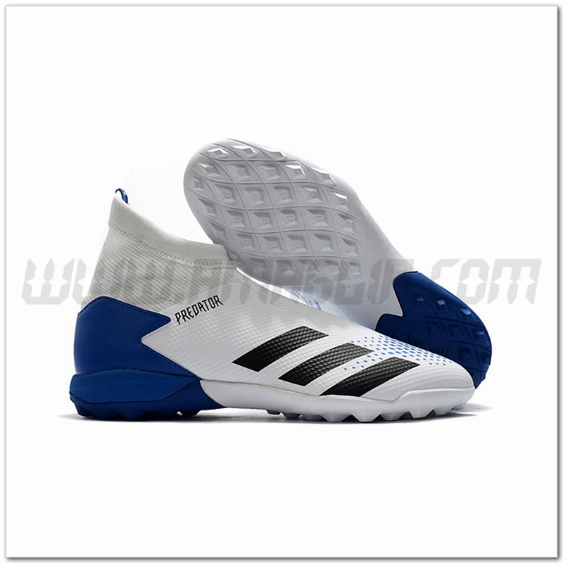 Adidas Scarpe da Calcio Predator 20.3 Laceless TF Bianco