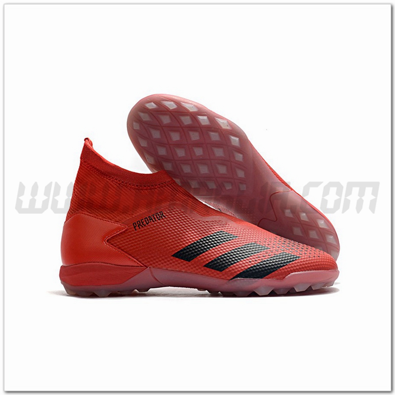 Adidas Scarpe da Calcio Predator 20.3 Laceless TF Rosso