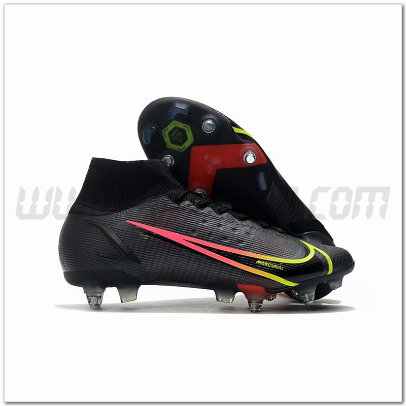 Nike Scarpe da Calcio Mercurial Superfly VIII Elite SG PRO Anti Clog Nero