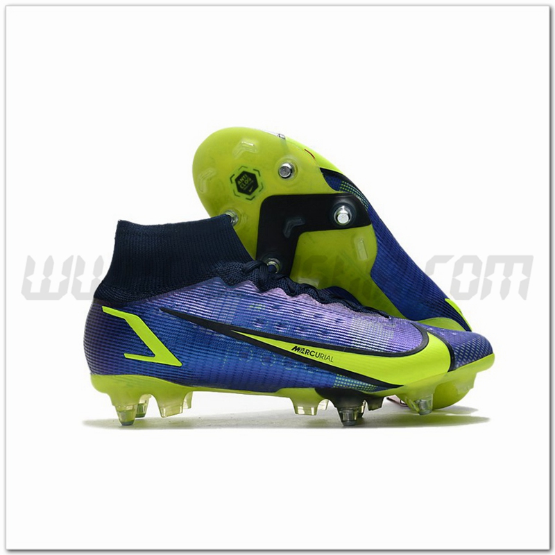 Nike Scarpe da Calcio Mercurial Superfly VIII Elite SG PRO Anti Clog Viola