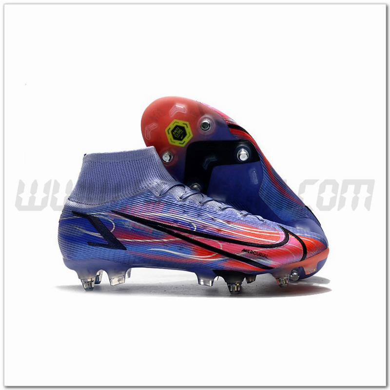 Nike Scarpe da Calcio Mercurial Superfly VIII Elite SG PRO Anti Clog Viola