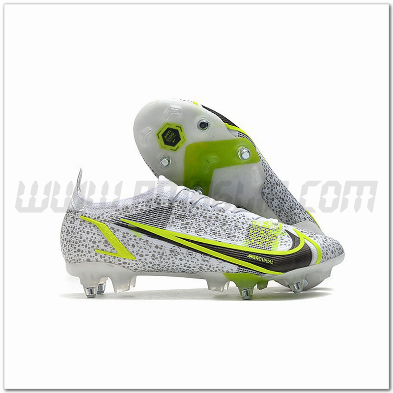 Nike Scarpe da Calcio Mercurial Vapor XIV Elite SG PRO Anti Clog Bianco