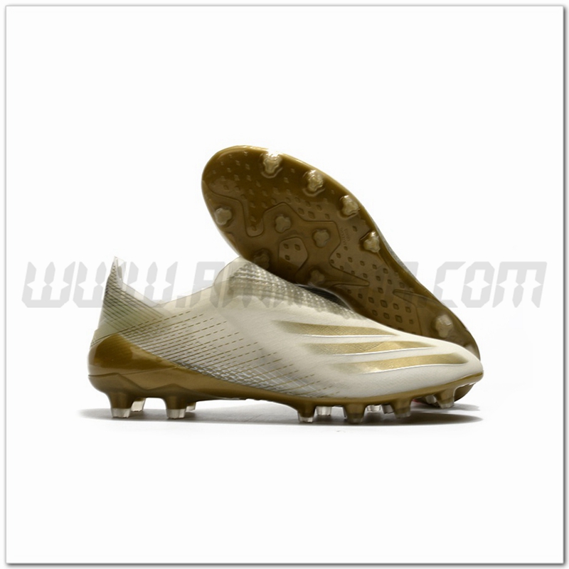 Adidas Scarpe da Calcio X Ghosted AG Bianco/Marrone