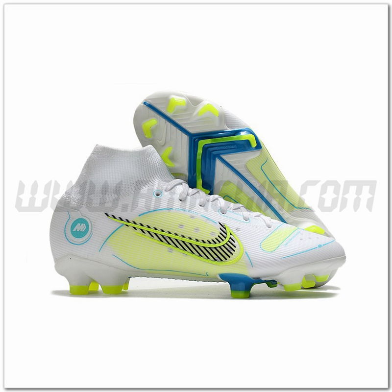 Nike Scarpe da Calcio Mercurial Superfly 8 Elite FG Bianco/Verde