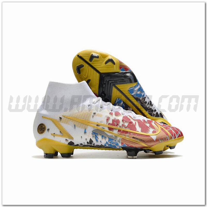 Nike Scarpe da Calcio Superfly 8 Elite FG Bianco/Rosso