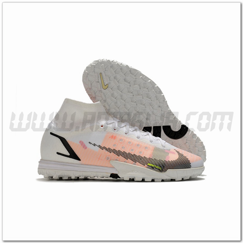 Nike Scarpe da Calcio Mercurial Superfly 9 Elite TF Bianco/Arancia