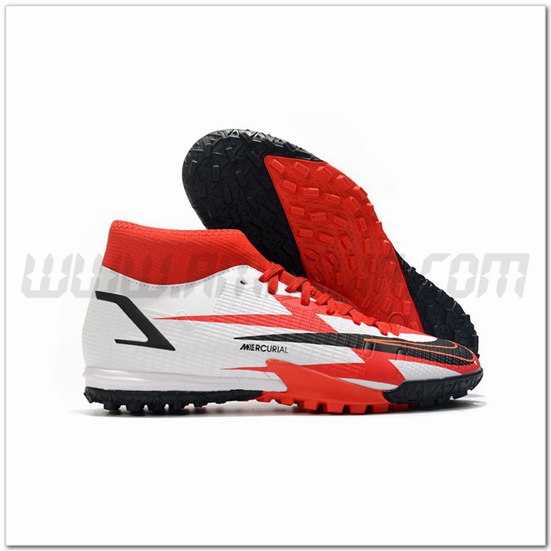 Nike Scarpe da Calcio Superfly 8 Academy TF Bianco/Rosso