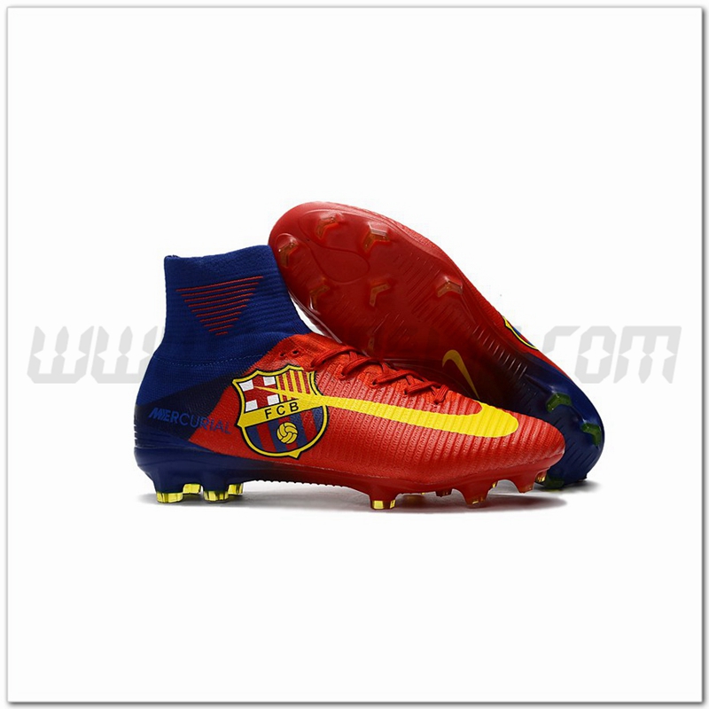 Nike Scarpe da Calcio Mercurial Superfly V‘’Barcelona ‘’FG Rosso/Blu