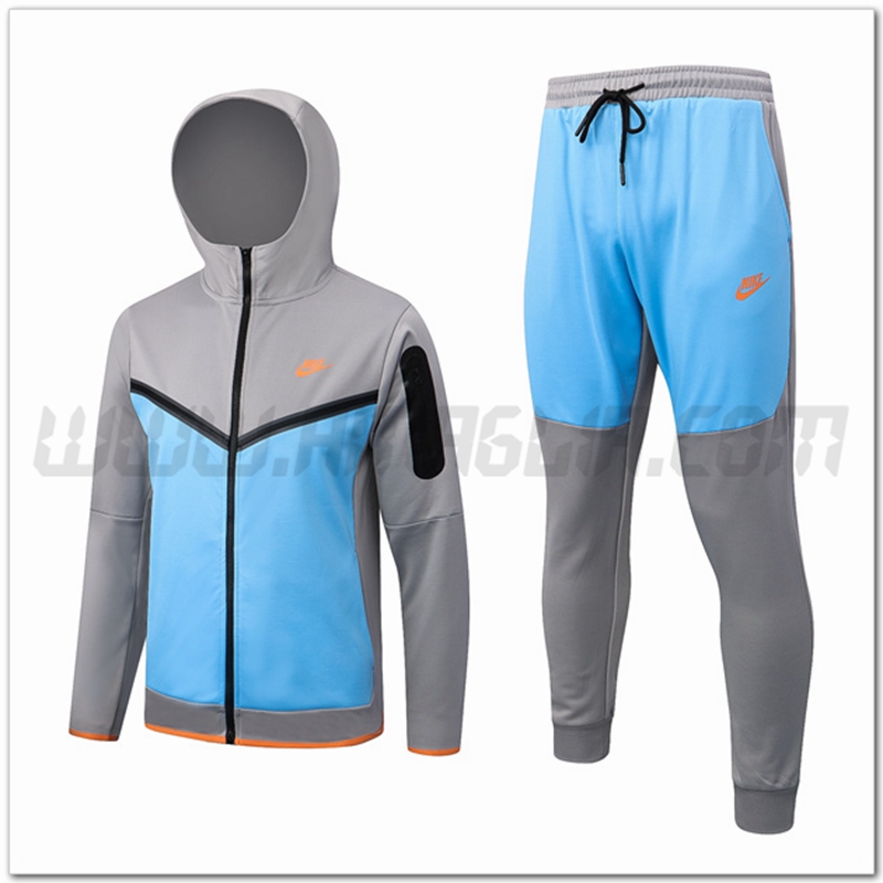Tuta Giacca con Cappuccio NIKE Blu/Grigio 2022 2023