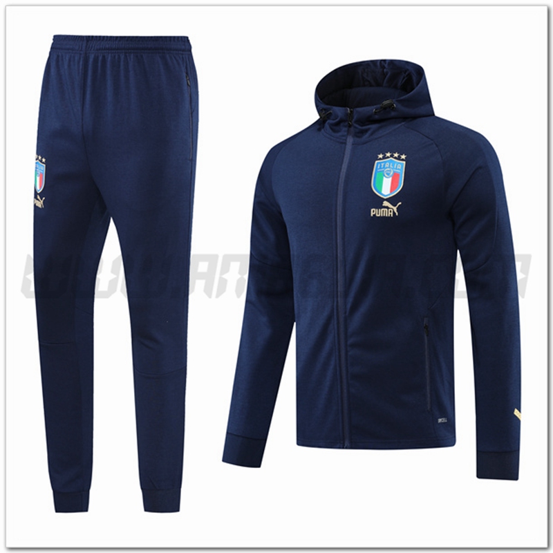 Tuta Giacca con Cappuccio Italia Blu marino 2022 2023