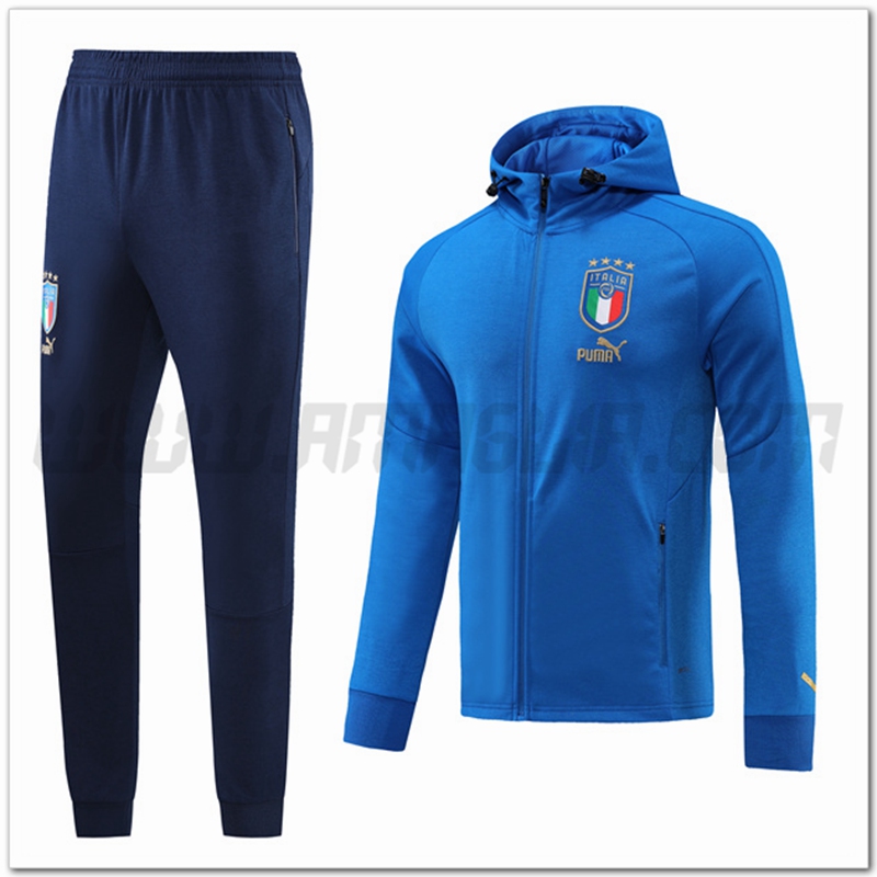 Tuta Giacca con Cappuccio Italia Blu 2022 2023