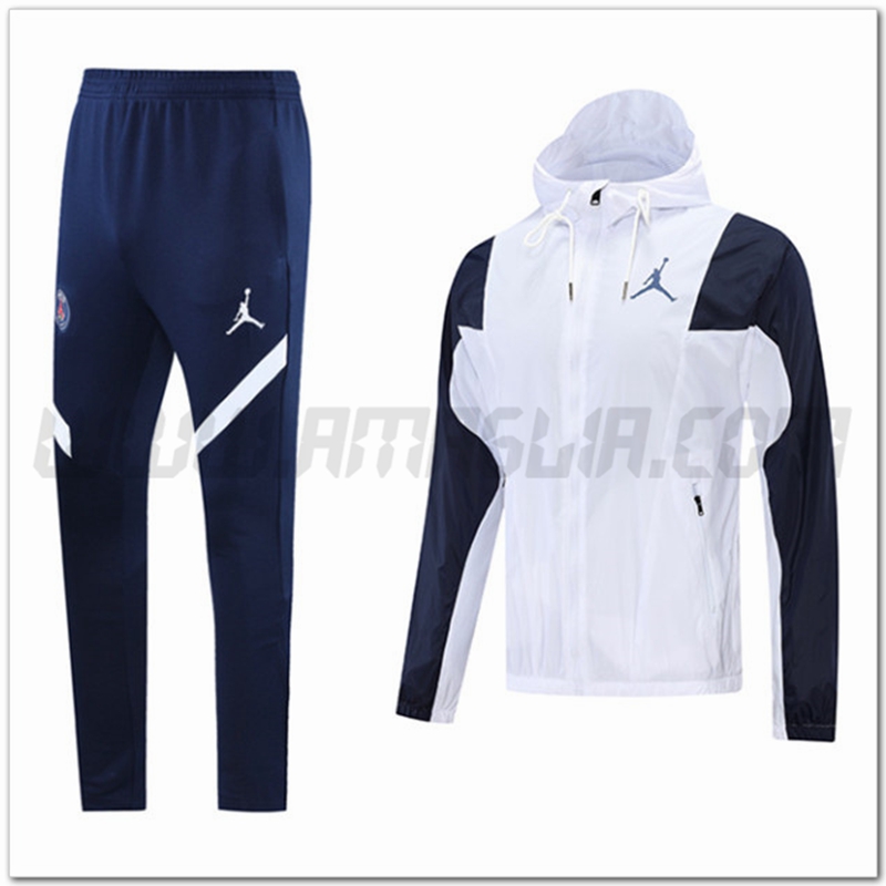 Tuta Giacca a vento a Capuche PSG Bianco 2022 2023