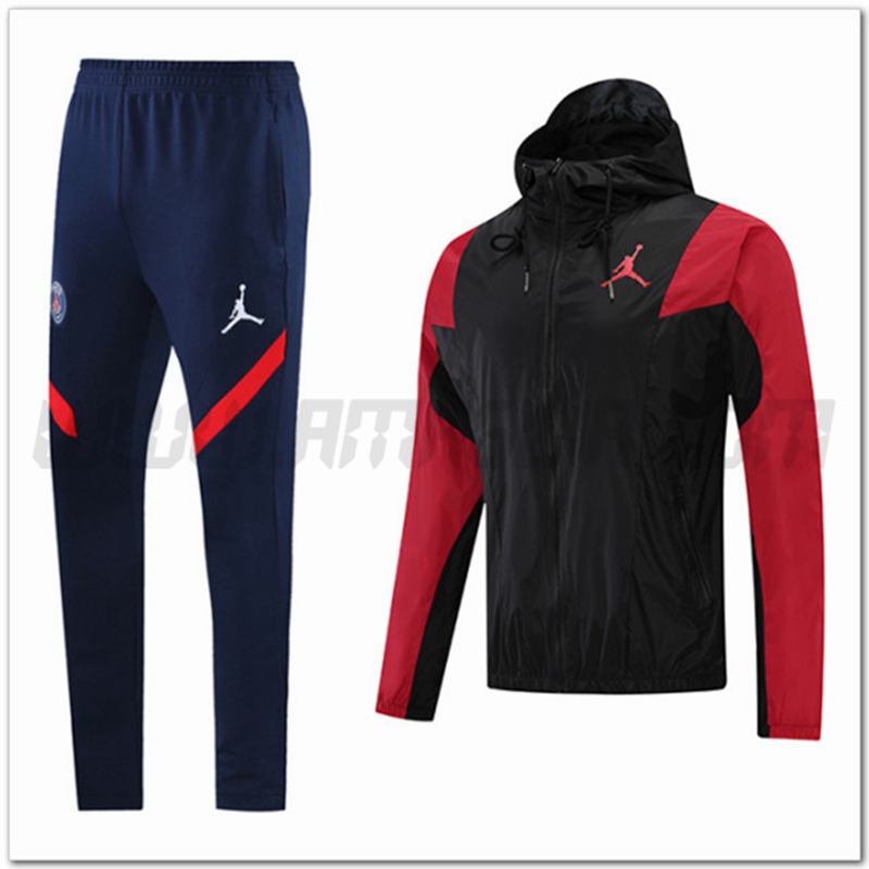 Tuta Giacca a vento a Capuche PSG Nero 2022 2023