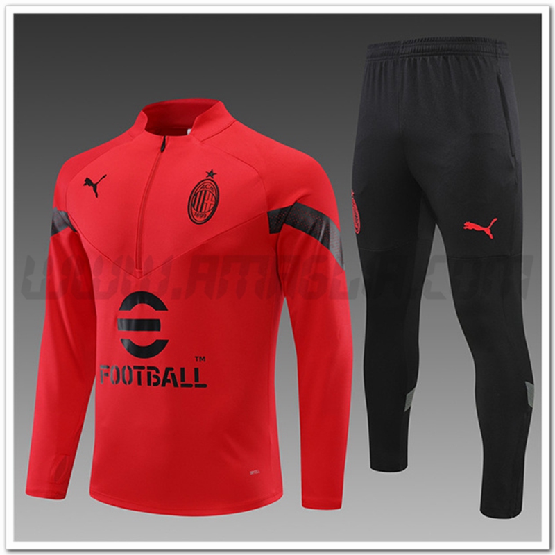 Tuta Allenamento AC Milan Bambino Rosso 2022 2023