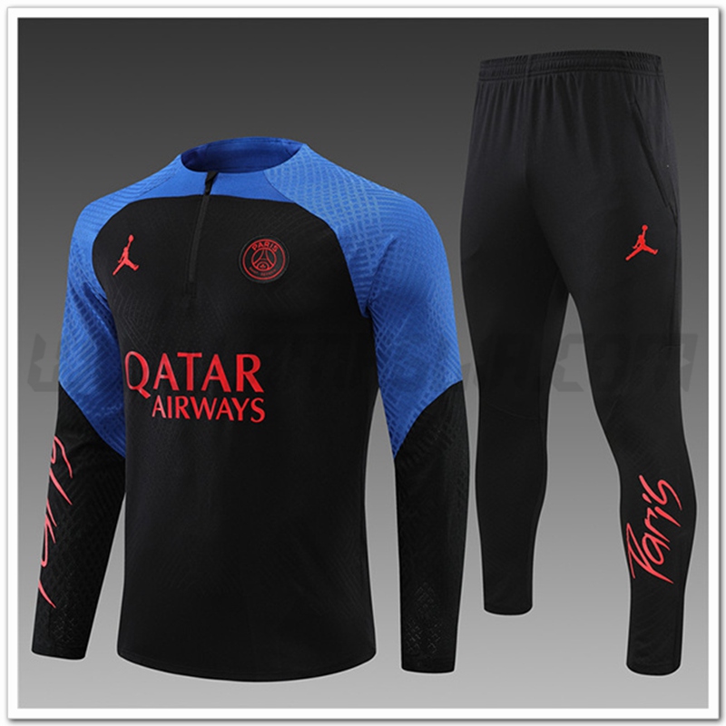 Tuta Allenamento Jordan PSG Bambino Nero 2022 2023