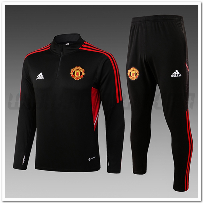 Tuta Allenamento Manchester United Bambino Nero 2022 2023