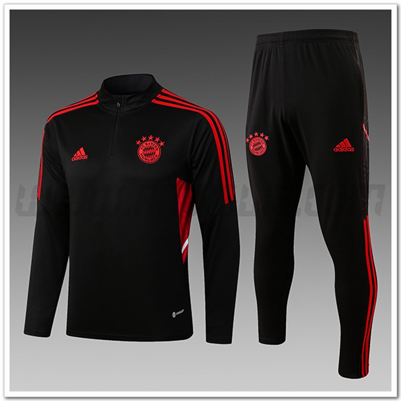 Tuta Allenamento Bayern Monaco Bambino Nero 2022 2023