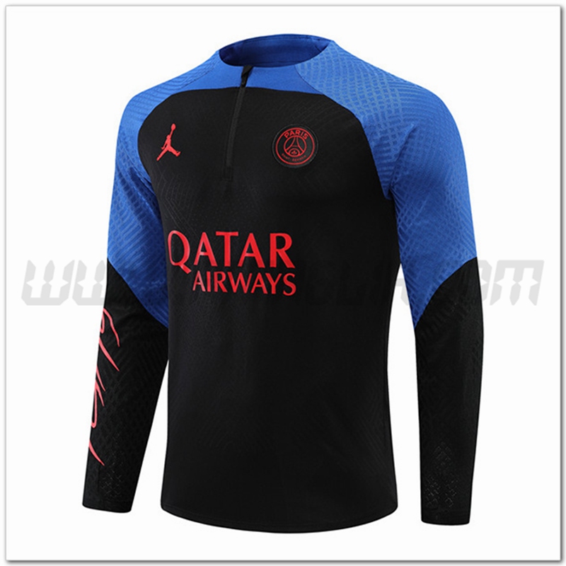 Felpa Allenamento Jordan PSG Nero/Blu 2022 2023