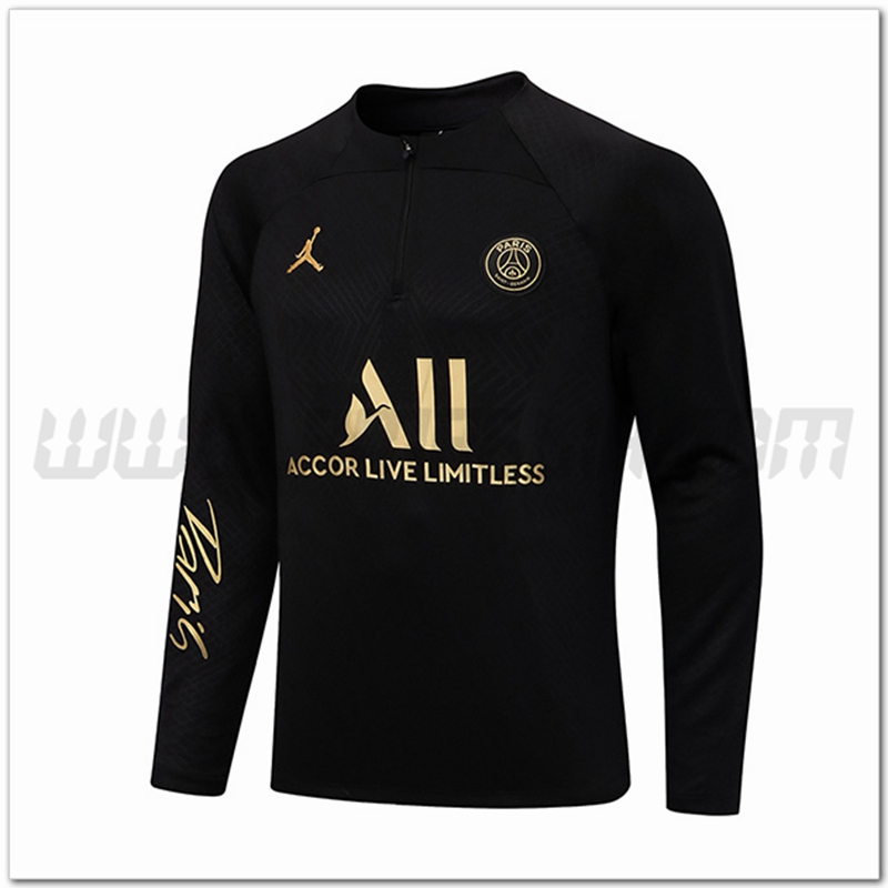 Felpa Allenamento Jordan PSG Nero 2022 2023
